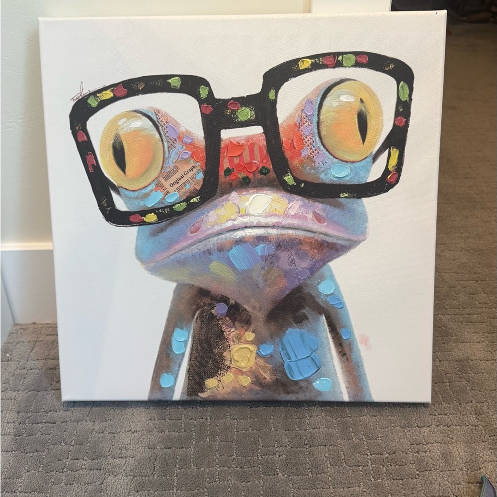 Colorful Gecko Canvas Art